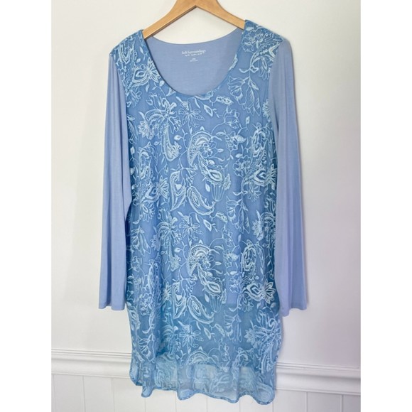 Soft Surroundings 100% Silk Lace whimsical Fairy Romantic Tunic Top Large h42 - Picture 1 of 14